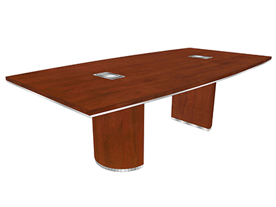 Boatshape Top with Power-Data Grommets-Half Cylinder Bases